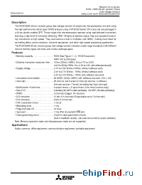 Datasheet M30621MCM-F40GP manufacturer Mitsubishi